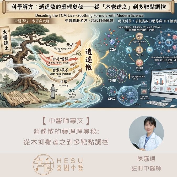 科學解方：逍遙散的藥理奧秘——從「木鬱達之」到多靶點調控