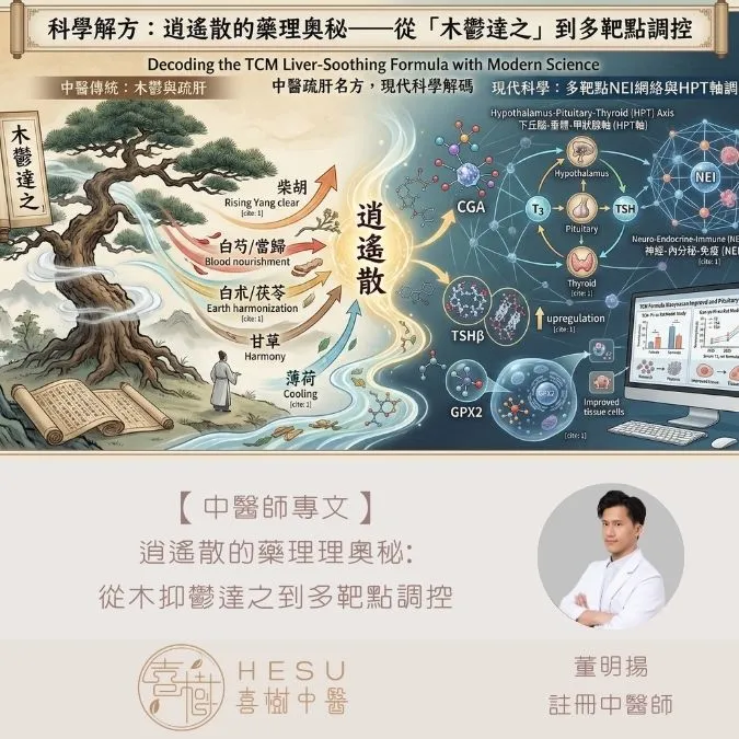 科學解方：逍遙散的藥理奧秘——從「木鬱達之」到多靶點調控
